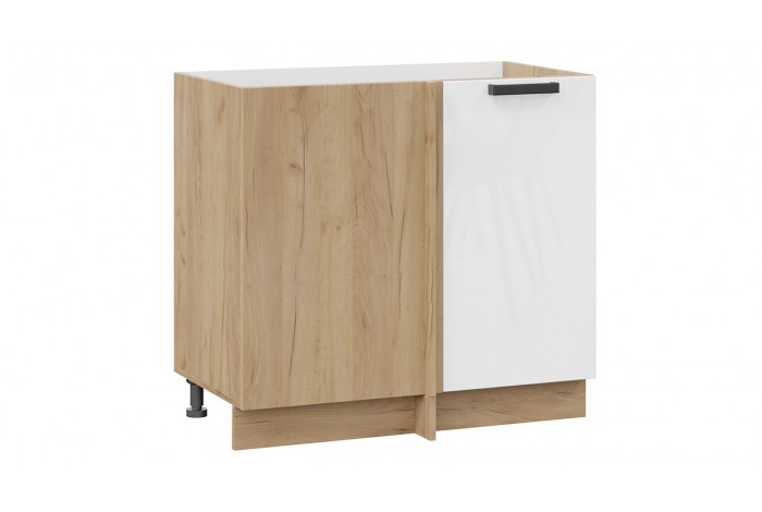 Кухонный гарнитур «Детройт» №5 Дуб Крафт золотой, Белый глянец