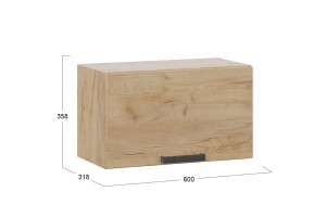 Кухонный гарнитур Детройт №6 Дуб Крафт золотой, Угольный Камень