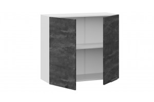 Кухонный гарнитур Детройт №9 Белый, Белый глянец, Угольный Камень