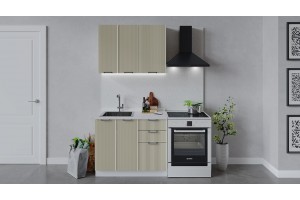 Кухонный гарнитур Кимберли длиной 100 см Белый, Крем