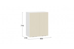 Кухонный гарнитур Кимберли длиной 240 (180) см Белый, Крем