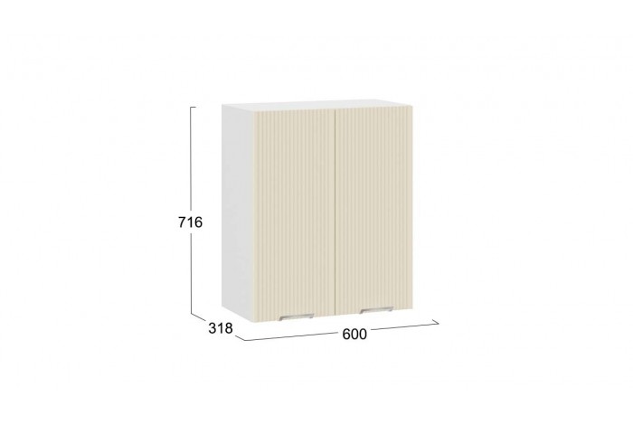 Кухонный гарнитур «Кимберли» длиной 160 (100) см Белый, Крем