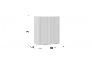 Кухонный гарнитур Кимберли длиной 200 см со шкафом НБ Белый, Сноу, Титан