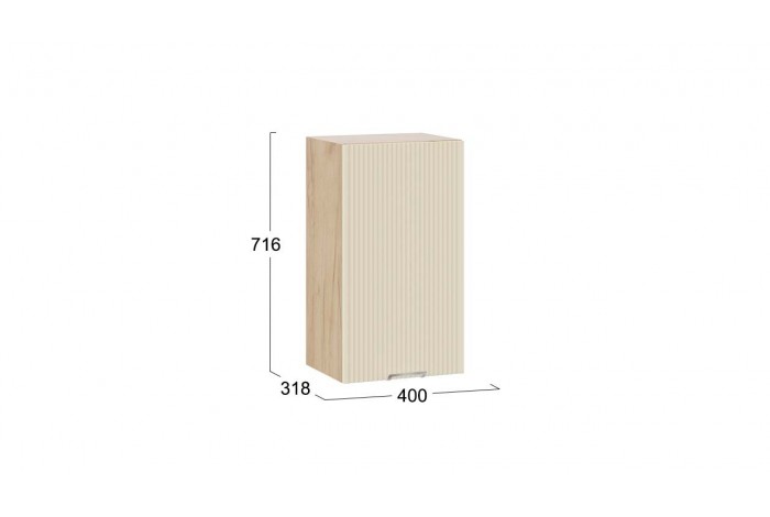 Кухонный гарнитур «Кимберли» длиной 200 см Дуб Крафт золотой, Крем