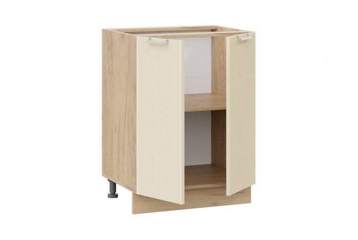 Кухонный гарнитур «Кимберли» длиной 220 (160) см Дуб Крафт золотой, Крем