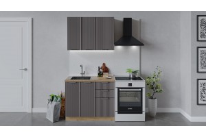 Кухонный гарнитур Кимберли длиной 100 см Дуб Крафт золотой, Муссон