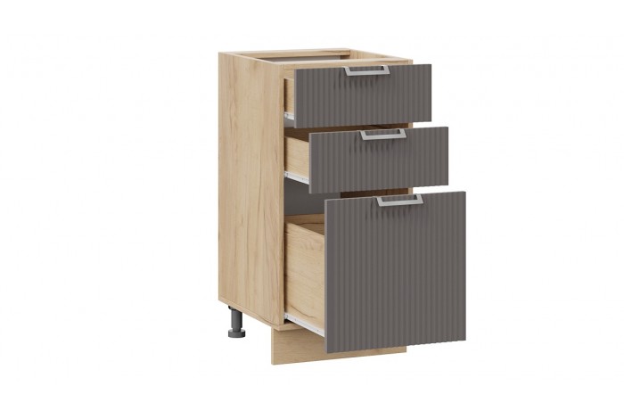 Кухонный гарнитур «Кимберли» длиной 160 (100) см Дуб Крафт золотой, Муссон