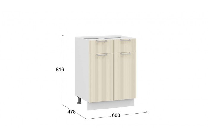 Кухонный гарнитур «Кимберли» длиной 160 см Белый, Крем
