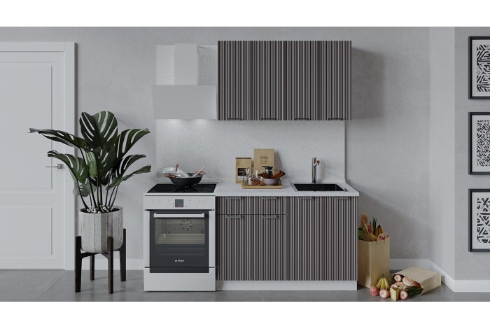 Кухонный гарнитур «Кимберли» длиной 120 см Белый, Муссон