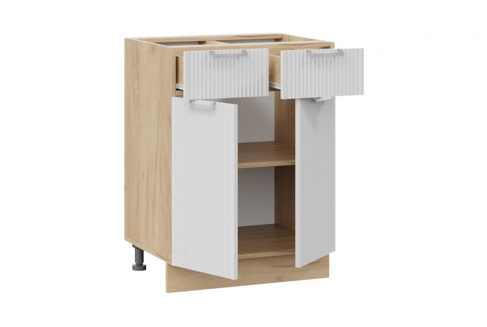 Кухонный гарнитур «Кимберли» длиной 160 см Дуб Крафт золотой, Сноу