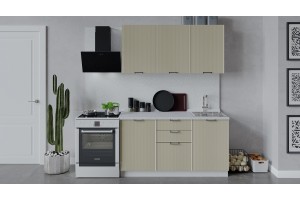 Кухонный гарнитур Кимберли длиной 150 см Белый, Крем