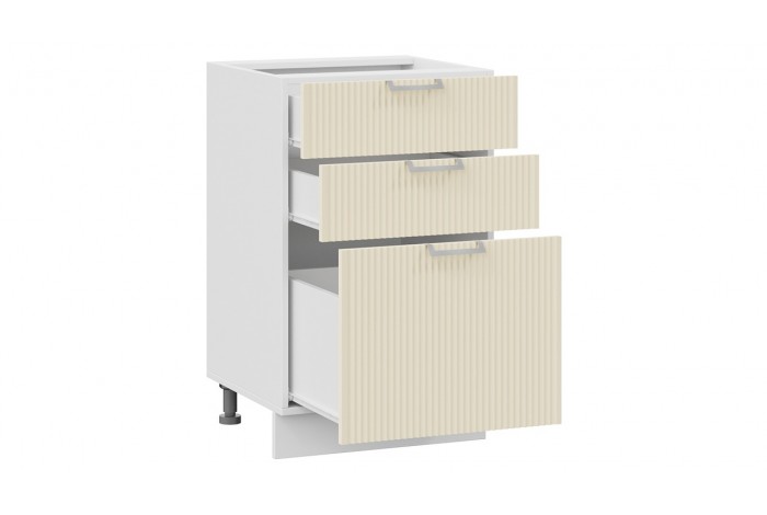 Кухонный гарнитур «Кимберли» длиной 150 см Белый, Крем