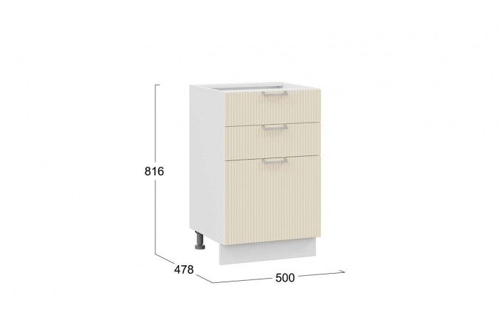 Кухонный гарнитур «Кимберли» длиной 150 см Белый, Крем