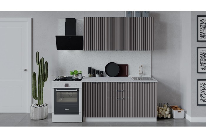 Кухонный гарнитур «Кимберли» длиной 150 см Белый, Муссон