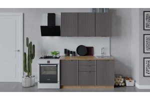 Кухонный гарнитур Кимберли длиной 150 см Дуб Крафт золотой, Муссон