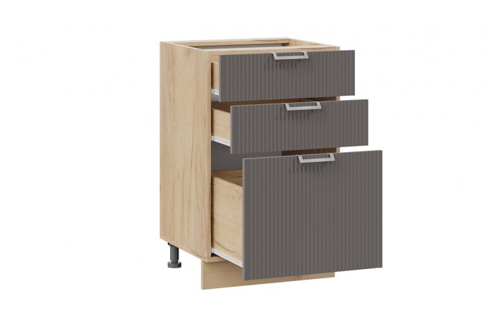 Кухонный гарнитур «Кимберли» длиной 150 см Дуб Крафт золотой, Сноу, Муссон