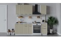 Кухонный гарнитур «Кимберли» длиной 160 см Белый, Крем