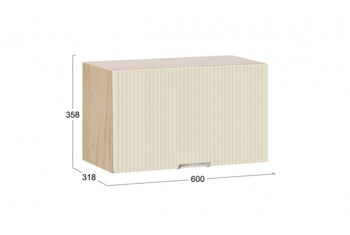 Кухонный гарнитур «Кимберли» длиной 220 (160) см Дуб Крафт золотой, Крем