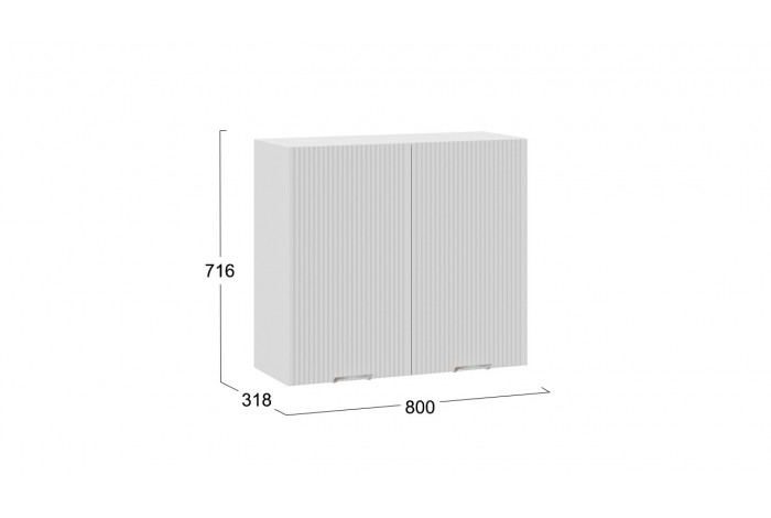 Кухонный гарнитур «Кимберли» длиной 200 см со шкафом НБ Белый, Сноу, Титан