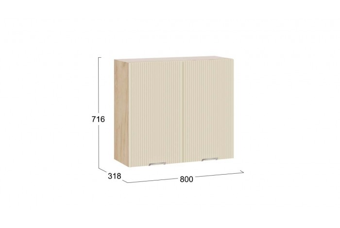 Кухонный гарнитур «Кимберли» длиной 200 см Дуб Крафт золотой, Крем