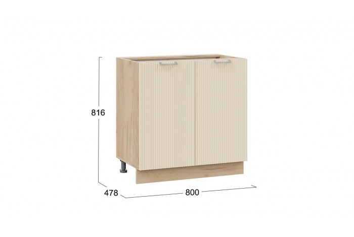 Кухонный гарнитур «Кимберли» длиной 200 см Дуб Крафт золотой, Крем