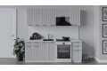 Кухонный гарнитур «Кимберли» длиной 220 (160) см Белый, Сноу