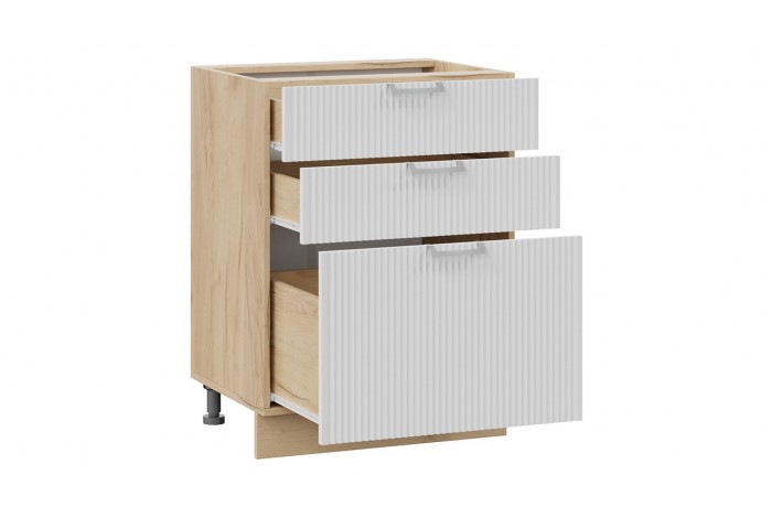 Кухонный гарнитур «Кимберли» №1 320 см Дуб Крафт золотой, Сноу