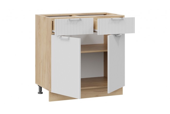 Кухонный гарнитур «Кимберли» №1 320 см Дуб Крафт золотой, Сноу