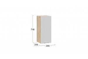 Кухонный гарнитур Кимберли №2 310 см Дуб Крафт золотой, Сноу, Муссон