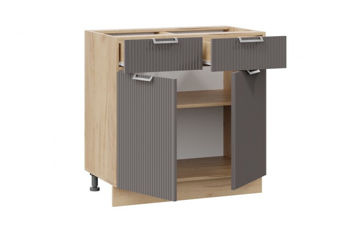 Кухонный гарнитур «Кимберли» №2 310 см Дуб Крафт золотой, Сноу, Муссон