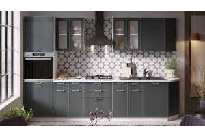 Кухонный гарнитур Кимберли №3 320 см Белый, Титан