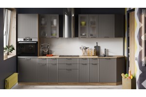 Кухонный гарнитур Кимберли №3 320 см Дуб Крафт золотой, Муссон