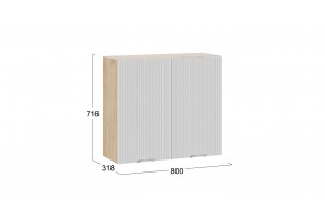 Кухонный гарнитур Кимберли №4 Дуб Крафт золотой, Сноу, Титан