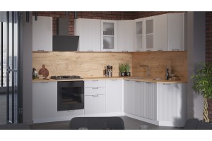 Кухонный гарнитур Кимберли №6 Белый, Сноу