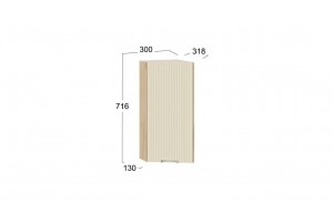 Кухонный гарнитур Кимберли №6 Дуб Крафт золотой, Крем