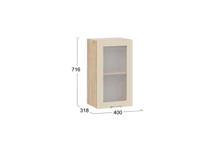 Кухонный гарнитур «Кимберли» №6 Дуб Крафт золотой, Крем