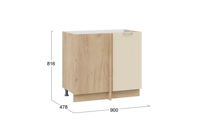 Кухонный гарнитур «Кимберли» №6 Дуб Крафт золотой, Крем