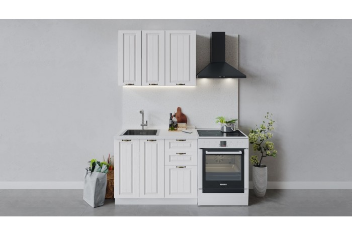 Кухонный гарнитур «Лина» длиной 100 см Белый