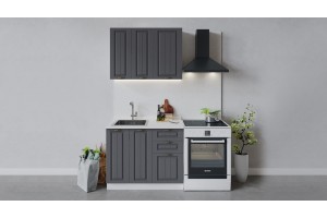 Кухонный гарнитур Лина длиной 100 см Белый, Графит