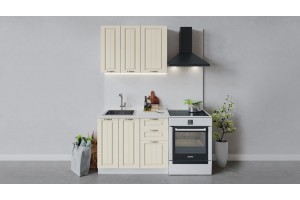 Кухонный гарнитур Лина длиной 100 см Белый, Крем