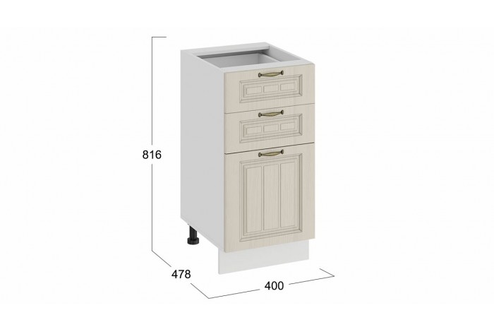 Кухонный гарнитур «Лина» длиной 160 см Белый, Крем