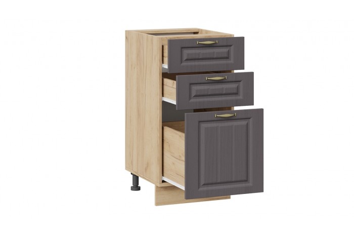 Кухонный гарнитур «Лина» длиной 160 (100) см Дуб Крафт золотой, Графит