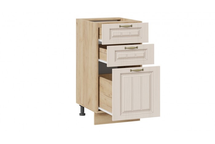 Кухонный гарнитур «Лина» длиной 160 см Дуб Крафт золотой, Крем