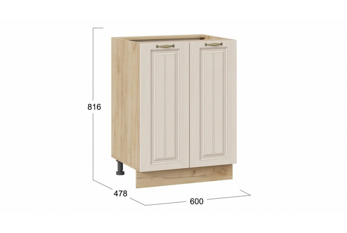 Кухонный гарнитур «Лина» длиной 120 см Дуб Крафт золотой, Крем