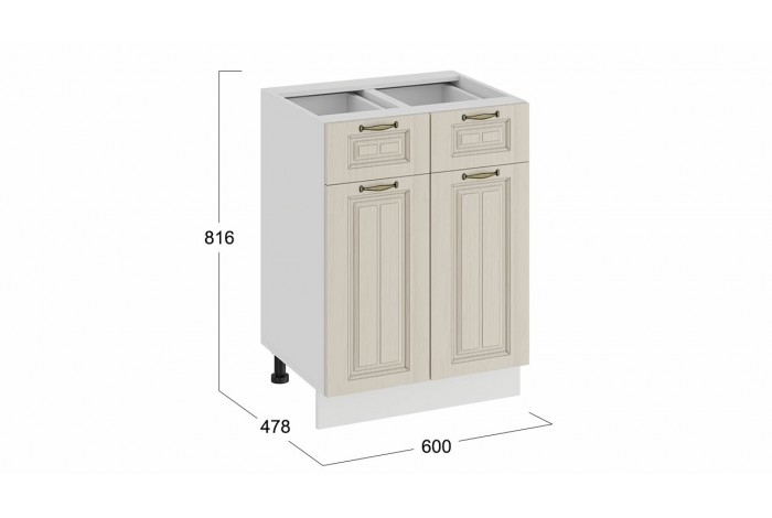 Кухонный гарнитур «Лина» длиной 160 см Белый, Крем