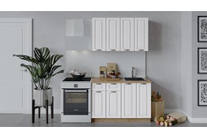 Кухонный гарнитур Лина длиной 120 см Дуб Крафт золотой, Белый