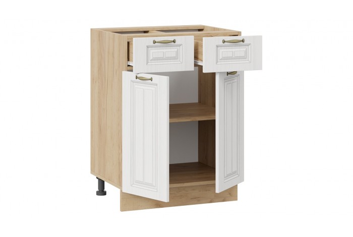 Кухонный гарнитур «Лина» длиной 120 см Дуб Крафт золотой, Белый