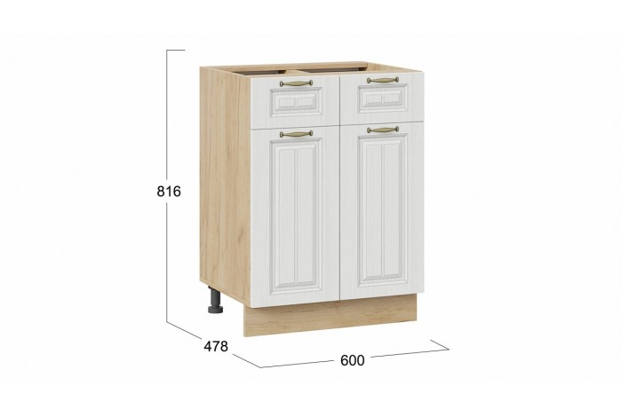 Кухонный гарнитур «Лина» длиной 120 см Дуб Крафт золотой, Белый