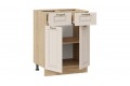 Кухонный гарнитур «Лина» длиной 120 см Дуб Крафт золотой, Крем