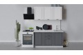 Кухонный гарнитур «Лина» длиной 150 см Белый, Графит